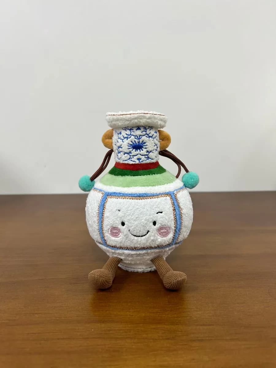 Astronaut character plush souvenir with printed helmet