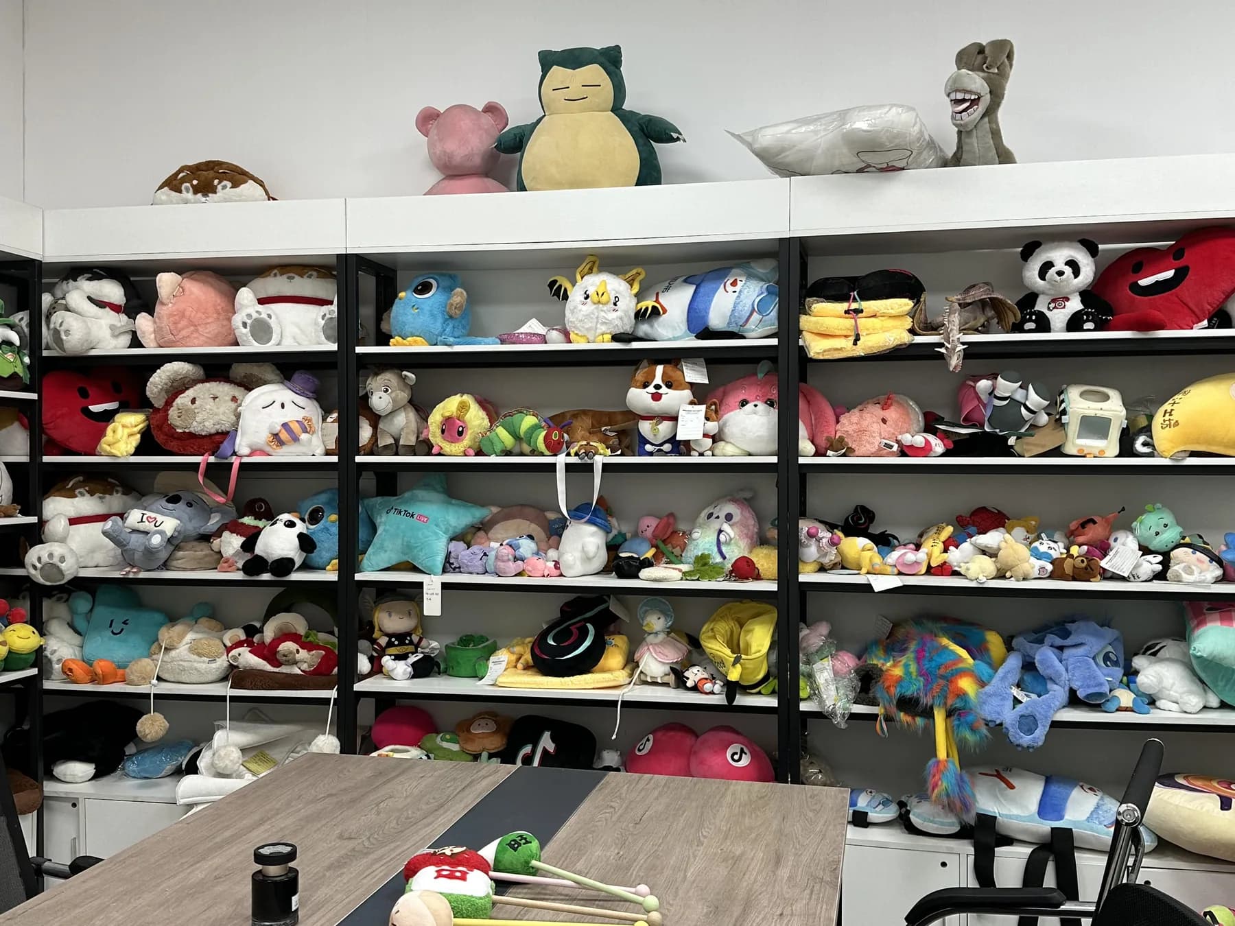Second showroom bay with plush toy samples by category